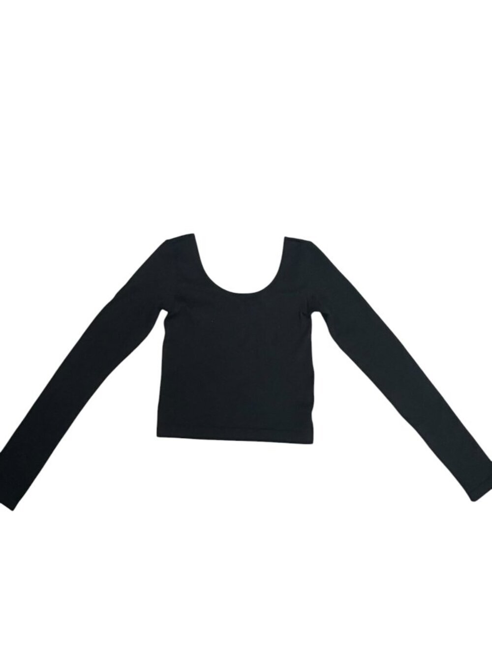 NWOT Wild Fable Black Long Sleeve Scoop Neck Crop Top Small